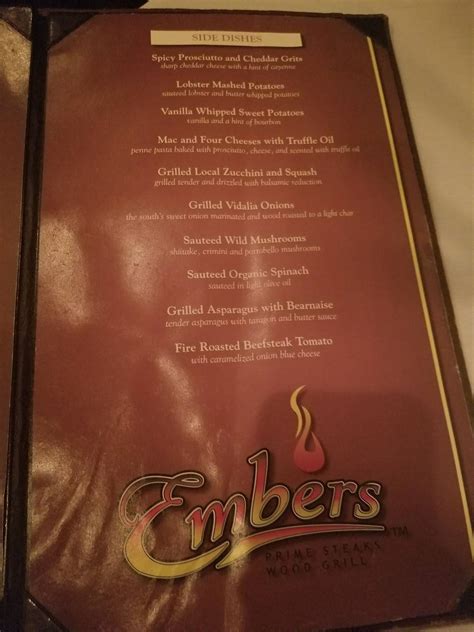 embers steakhouse menu|EMBERS WOOD GRILL, Gainesville .